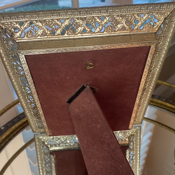 Vintage Silver Metal Filigree Picture Frame 4.5”x6.5” - Picture 7 of 8